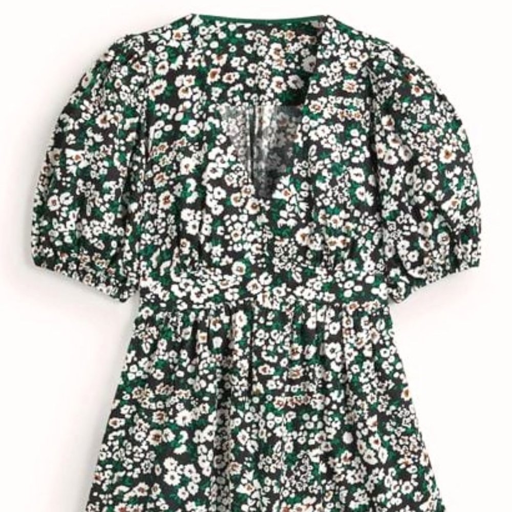 Boden Floral Puff Sleeve Tiered Ruffle Boho Dress Size 6 NWT - Picture 11 of 16